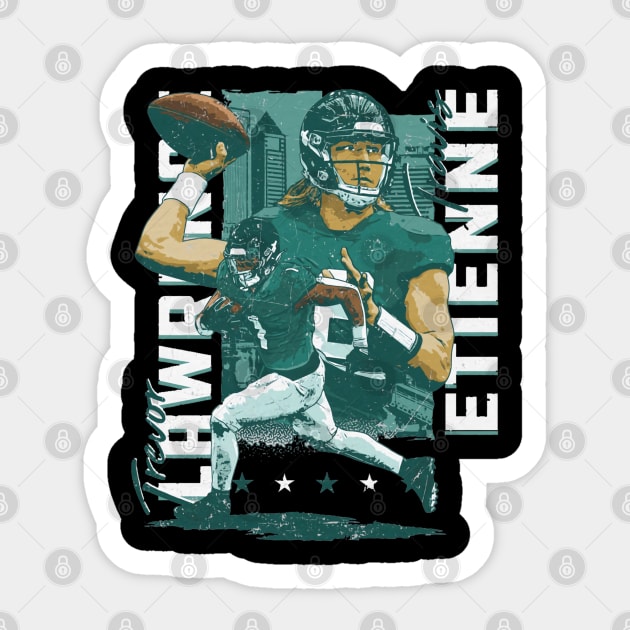 Trevor Lawrence & Travis Etienne Jacksonville Duo Sticker by Chunta_Design